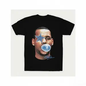 Lebrons James Allstars Bron Vintage-Inspired T-Shirt| 100%25 Cotton, Round Neck, Short Sleeve| Unique Basketball Star Design with "BUBBLE" Text| Men's Casual & Retro Style| Hand Wash or Dry Clean.......