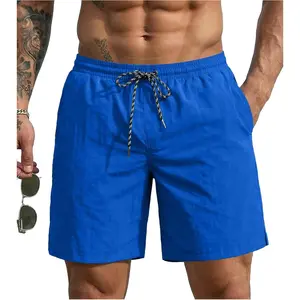 Mens Swim Trunks 7'' Quick Dry Board Shorts Swimwear Bathing Suit with Mesh Liner 2 in 1 Swimming Short with Pockets