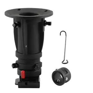 Adjustable Cushioned 5Th Wheel To Gooseneck Adapter 12-16 Remote Release Black