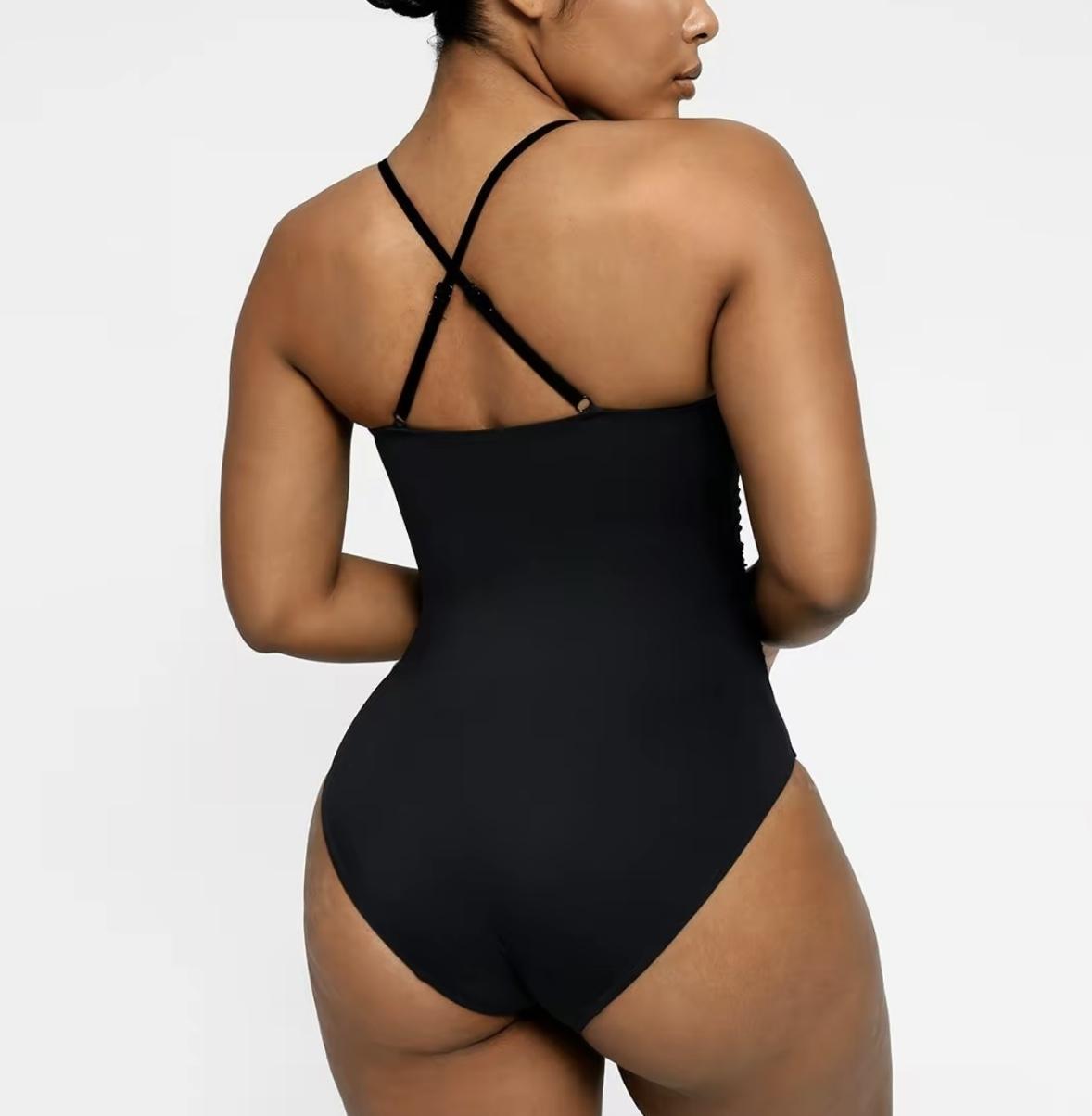 Women's Smart Sculpt Shaping Swimsuit U-Ring Cut Out Slimming Swimwear One Piece Tummy Tucking Bathing Suit