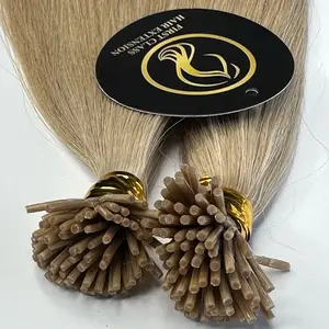 HAIR EXTENSIONS, I TIP, COLOR #27 BLOND, STRAIGHT, 100% HUMAN HAIR.