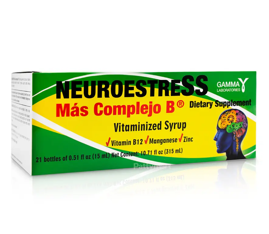 Gamma Neuroestress Edible Natural Dietary Nutrition Bundle - 21-Pack Liquid Multi-Mineral Vitamins (0.51oz Each, 10.71oz Total), Lactose-Free Healthcare Support with Vitamin C, Zinc, Iron for Fitness Energy Boost