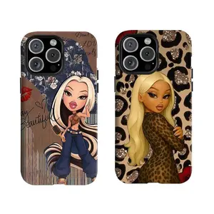 Y2K Bratz Doll Aesthetic Phone Case Cute Fashion Gift Compatible with iPhone 11-17 Pro Max/Plus and Samsung Galaxy S22-S25 Ultra