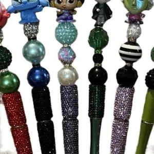 Character Beaded Pens with Colorful Beads and Unique Designs for Fun Writing