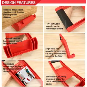 Solid PP panel carrier anti-skid TPR handle 80kg load-bearing industrial building tools