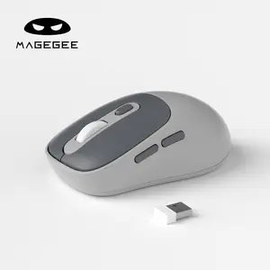 MageGee V100 Office Mouse, 2.4Ghz connection, 3 level adjustable DPI, Ergonomic design, AA Battery (Replaceable),anti-skid rubber scroll wheel, Silent Click, Lightweight and Portable wireless Mouse with 6 Buttons for Office