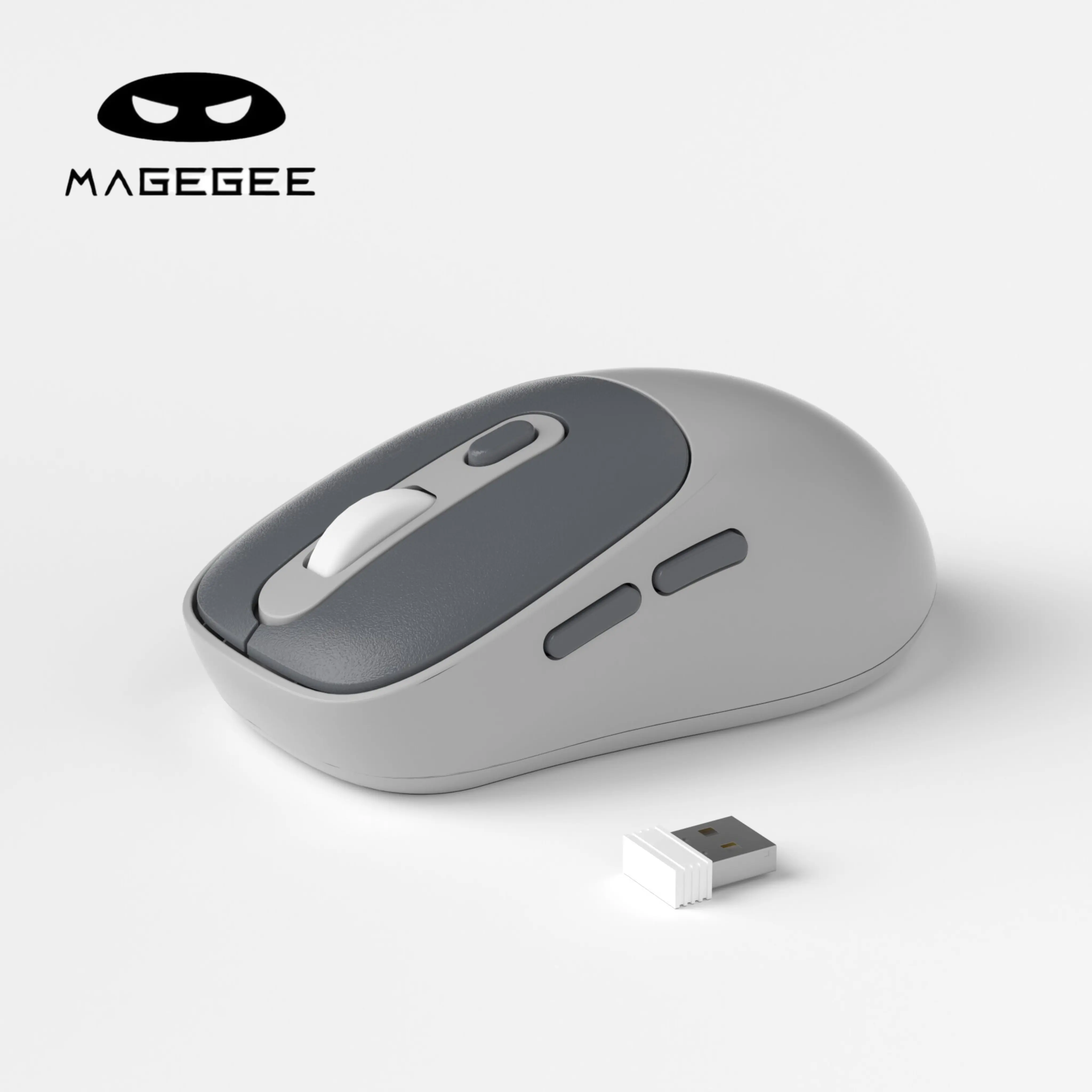 MageGee V100 Office Mouse, 2.4Ghz connection, 3 level adjustable DPI, Ergonomic design, AA Battery (Replaceable),anti-skid rubber scroll wheel, Silent Click, Lightweight and Portable wireless Mouse with 6 Buttons for Office, Energy-Saving Auto-Sleep Mode,