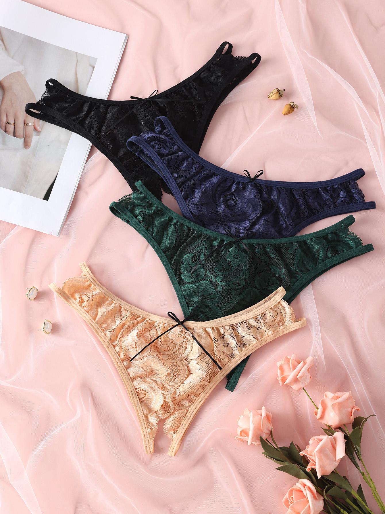 Hotcom Women's Sexy Panties Popular Style  Crotchless Design Showing Curves Ideal for Home Wear Comfortable Everyday Underwear