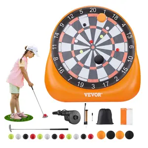 VEVOR Inflatable Soccer Dart Board,  over 6 ft High Giant Soccer Dart Board with 4 Kick Balls, 12 Tennis and Air Pump, 3-Min Setup, Ideal for Giant Yard Games, Giant Kick Darts Game, Backyard Golf Game