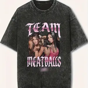 Team Meatballs T-Shirt – Funny Party Graphic Tee, Vintage Reality Show Inspired Style, Girls Night Out Matching Top, Unisex Casual Outfit