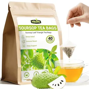 Soursop Leaf Herbal Tea (Graviola) - Caffeine & Sugar Free, 40 Teabags