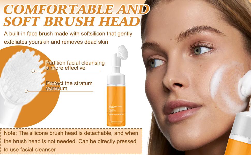 5Pcs Turmeric Wash and Care Three-Piece Set, Turmeric Facial Cleanser & Turmeric Soap Bar*3& Turmeric Face Scrub Pads, Face & Body Cleanser, Turmeric Cleansing Skincare Set, Deep Cleansing