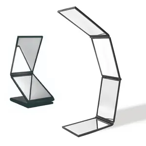 Folding makeup mirror, 360° four-sided makeup mirror, handheld mirror, portable for going out, a perfect choice for detail lovers, a magic tool for touch-ups