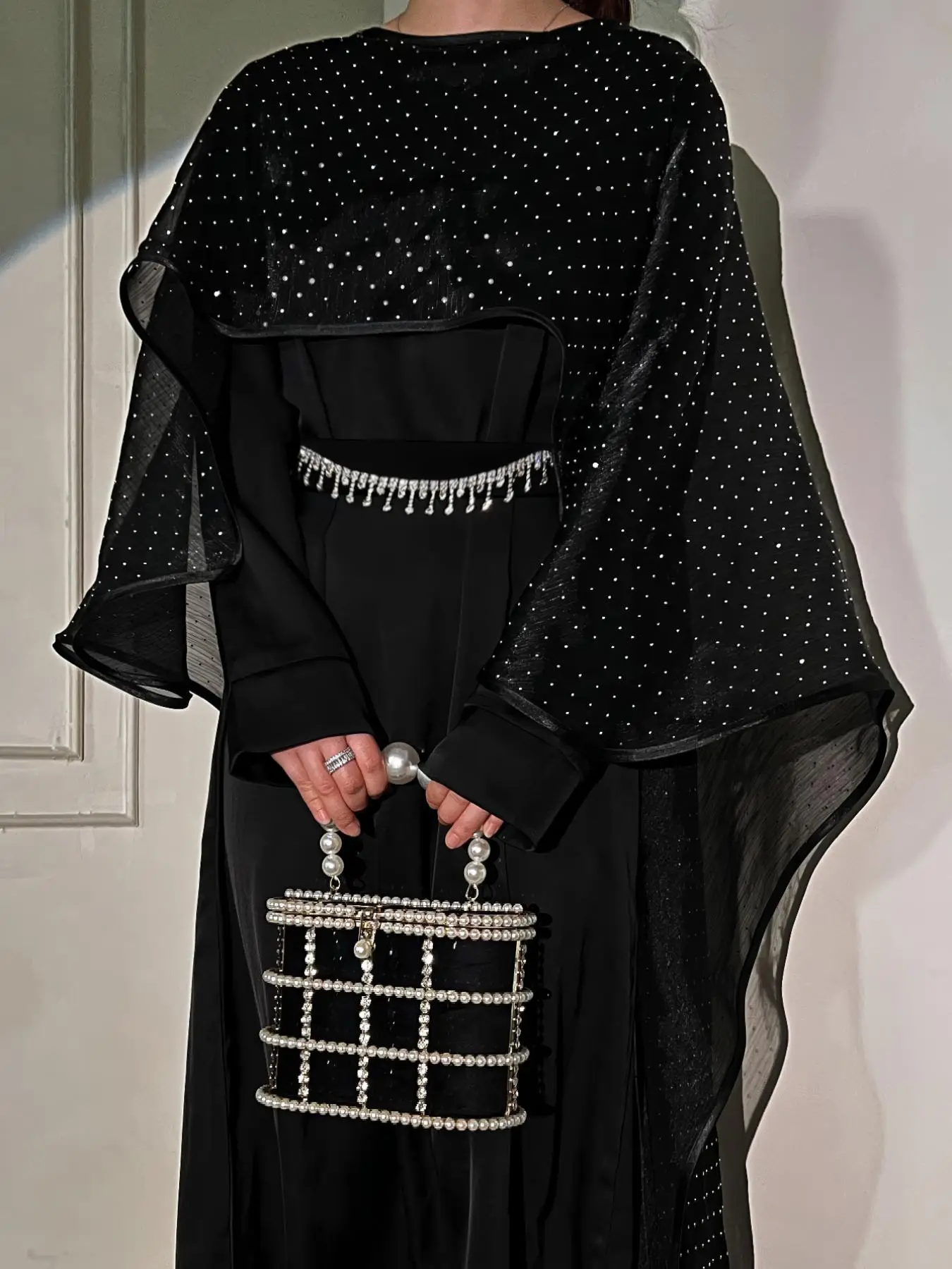 Women's Polka Dot Print Dress, Elegant Long Sleeve Round Neck Dress for Party Holiday Wedding Guest, Ladies Clothes for All Seasons