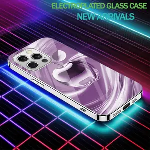 Electroplated Glass Phone Case Compatible with iPhone 17/16/15/14/13/12 Plus/12 Pro Max