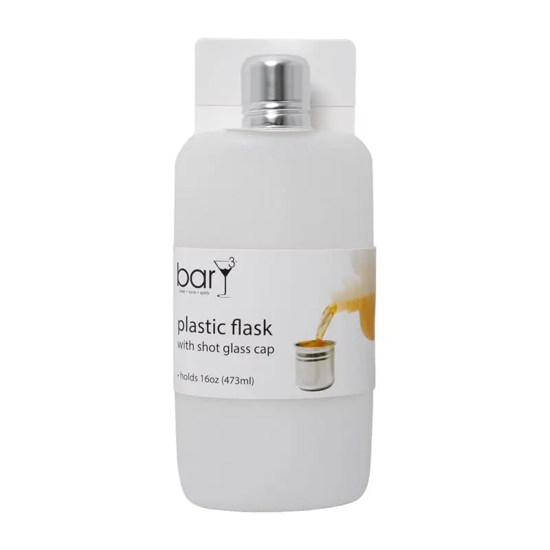 Blueoco 6075099 BarY3 16 oz White Plastic Flask