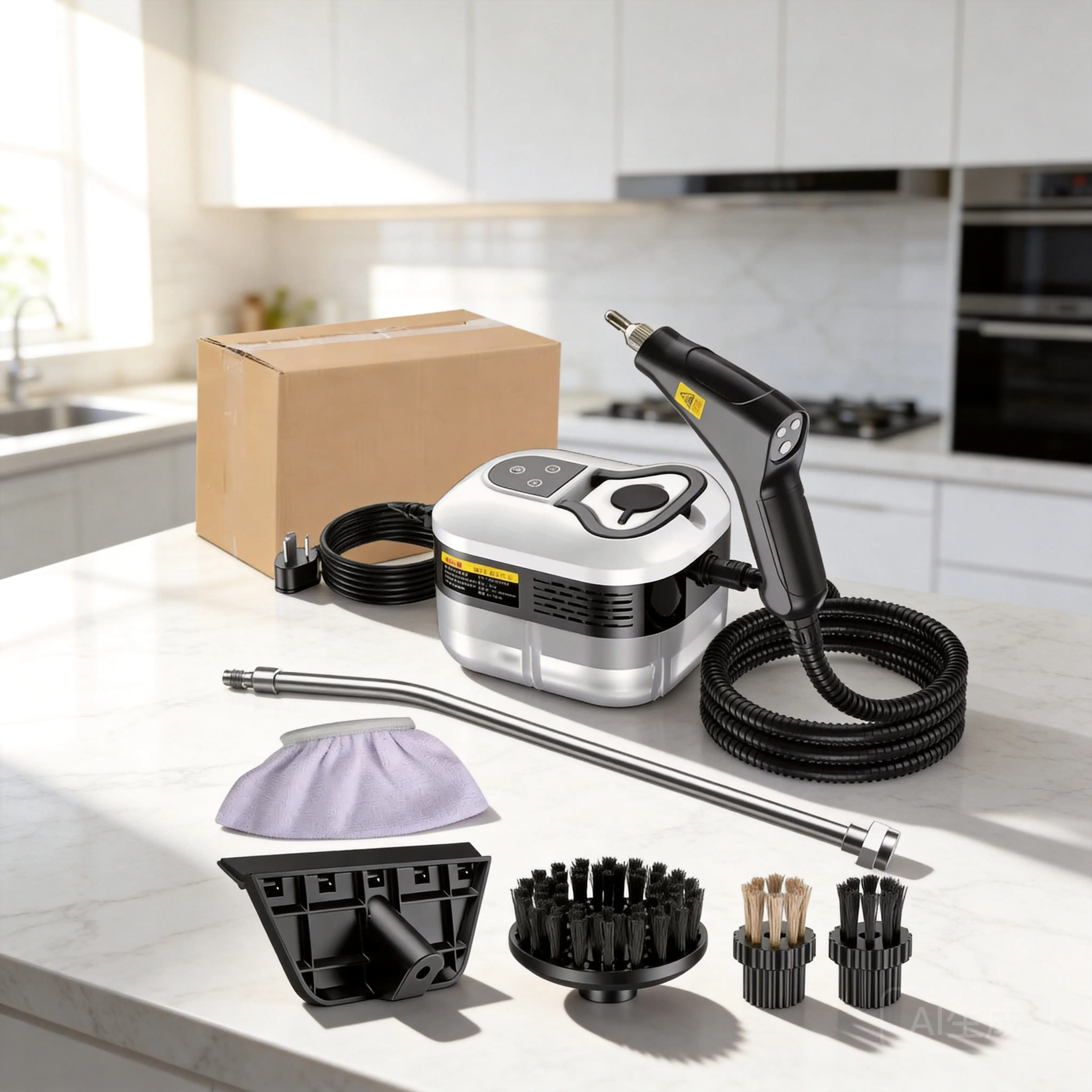 High Pressure Handheld Steam Cleaner Multi-Surface Portable Steamer for Kitchen Car Air Conditioner Home Cleaning Fast Heating Compact Design Powerful Steam Jet Handheld High Pressure High Temperature Household Steam Cleaner