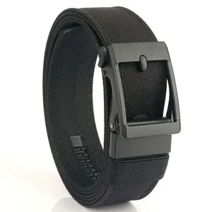 Hard Thickened Gun Hanging Tactical Belt for Men, Double-Layer Nylon Cloth, Versatile Outdoor Automatic Buckle, Men's Belt