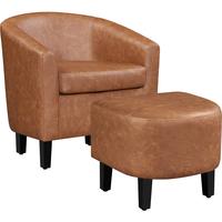 Faux Leather-Brown-with Cushion