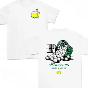 Master Hit It Hard Golf Graphic T-Shirt, Retro Vintage Golf Tee, Premium Cotton Breathable Unisex Shirt, Gift for Golf Lovers.