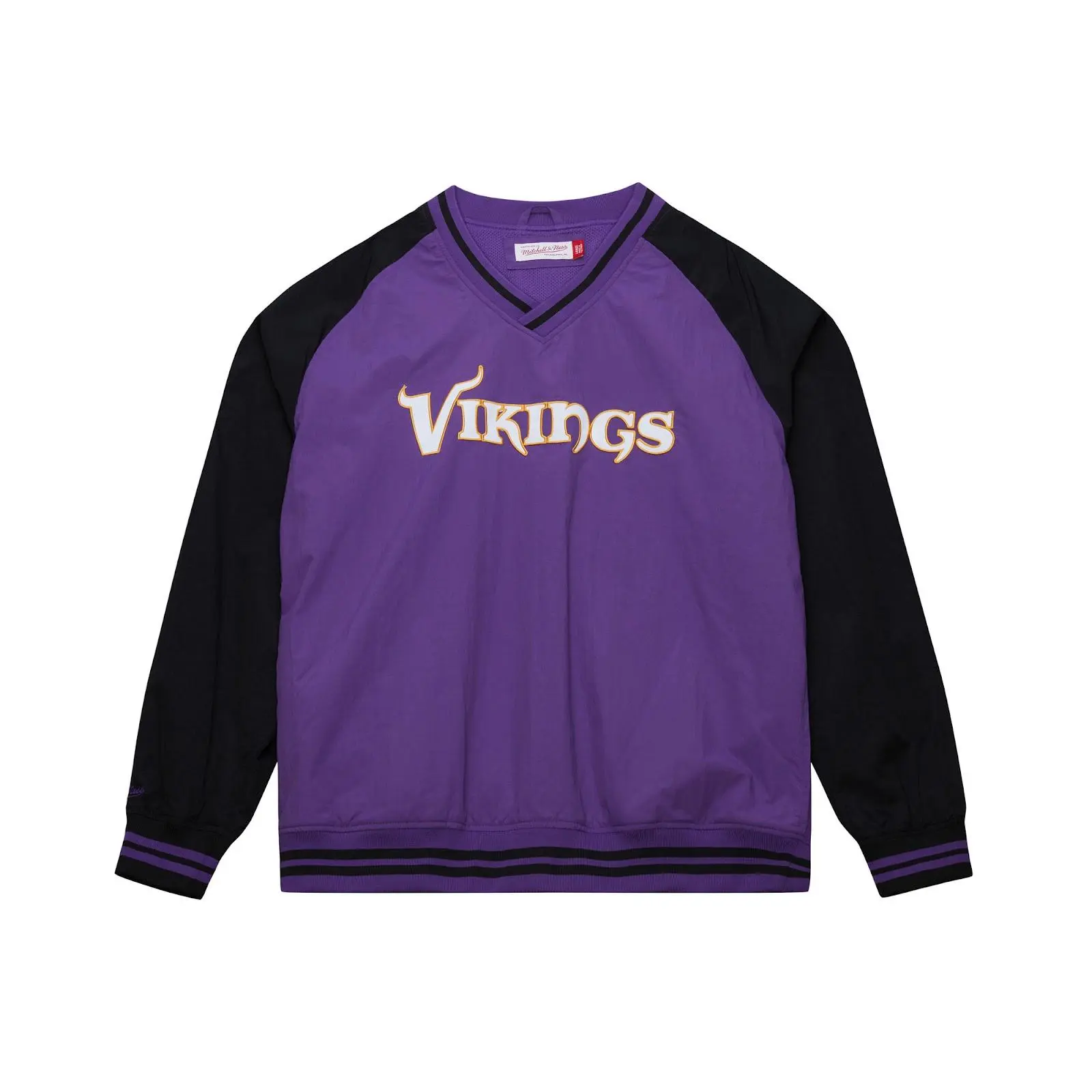 Minnesota Vikings Purple Current Nylon Pullover NFL Throwback Outerwear Vintage Fan Gear Mitchell & Ness