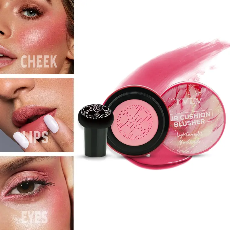 Multi-Use Air Cushion Blush, Lightweight Long Lasting & Even Color, Portable Easy Touch Up, Suitable for All Skin Tones