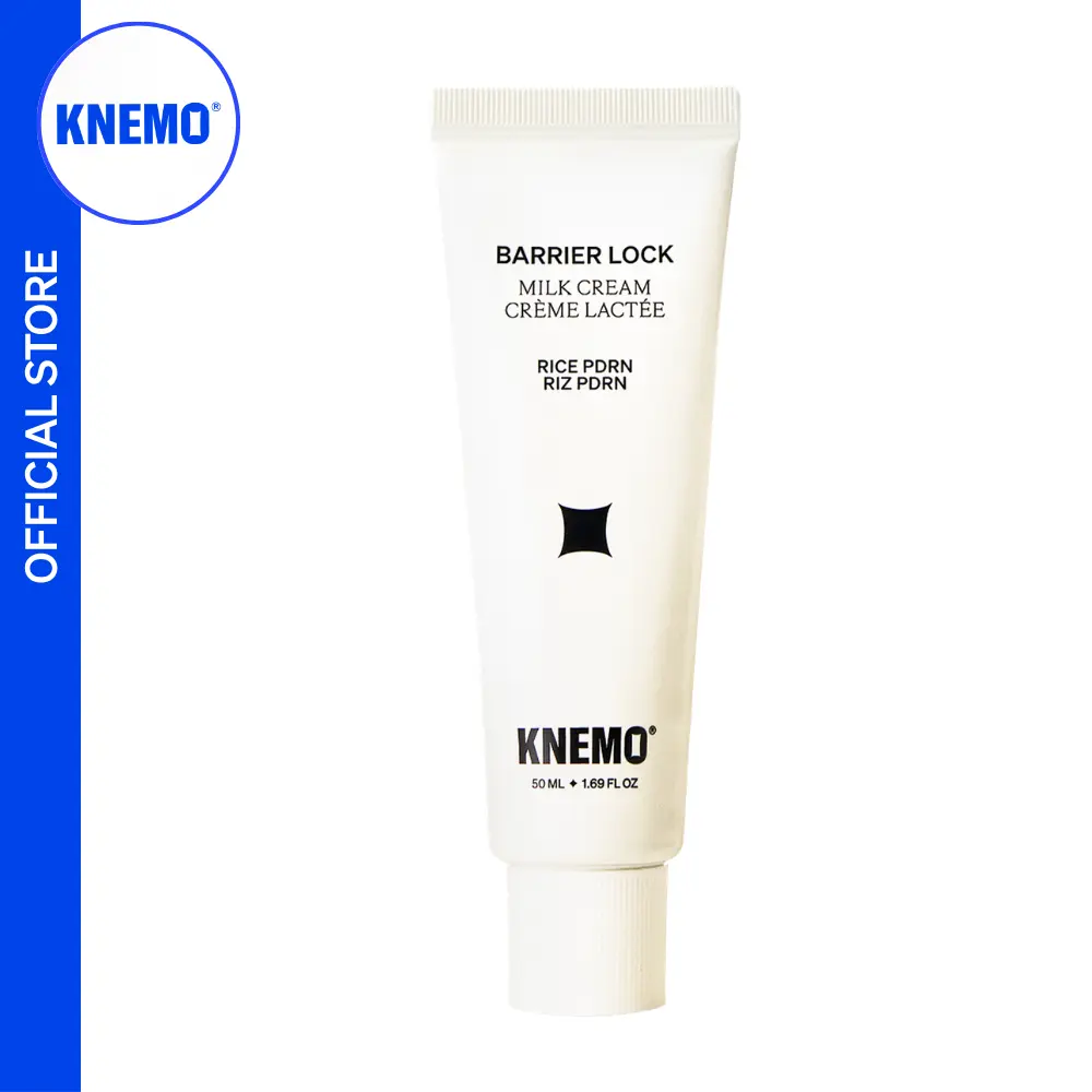 KNEMO BARRIER LOCK Rice PDRN Milk Cream - Vegan Gentle Moisturizer, Non-Toxic Hydrating Face Cream with 6 Ceramides, Anacardium Occidentale (Cashew) Extract for Intensive Skin Barrier Support