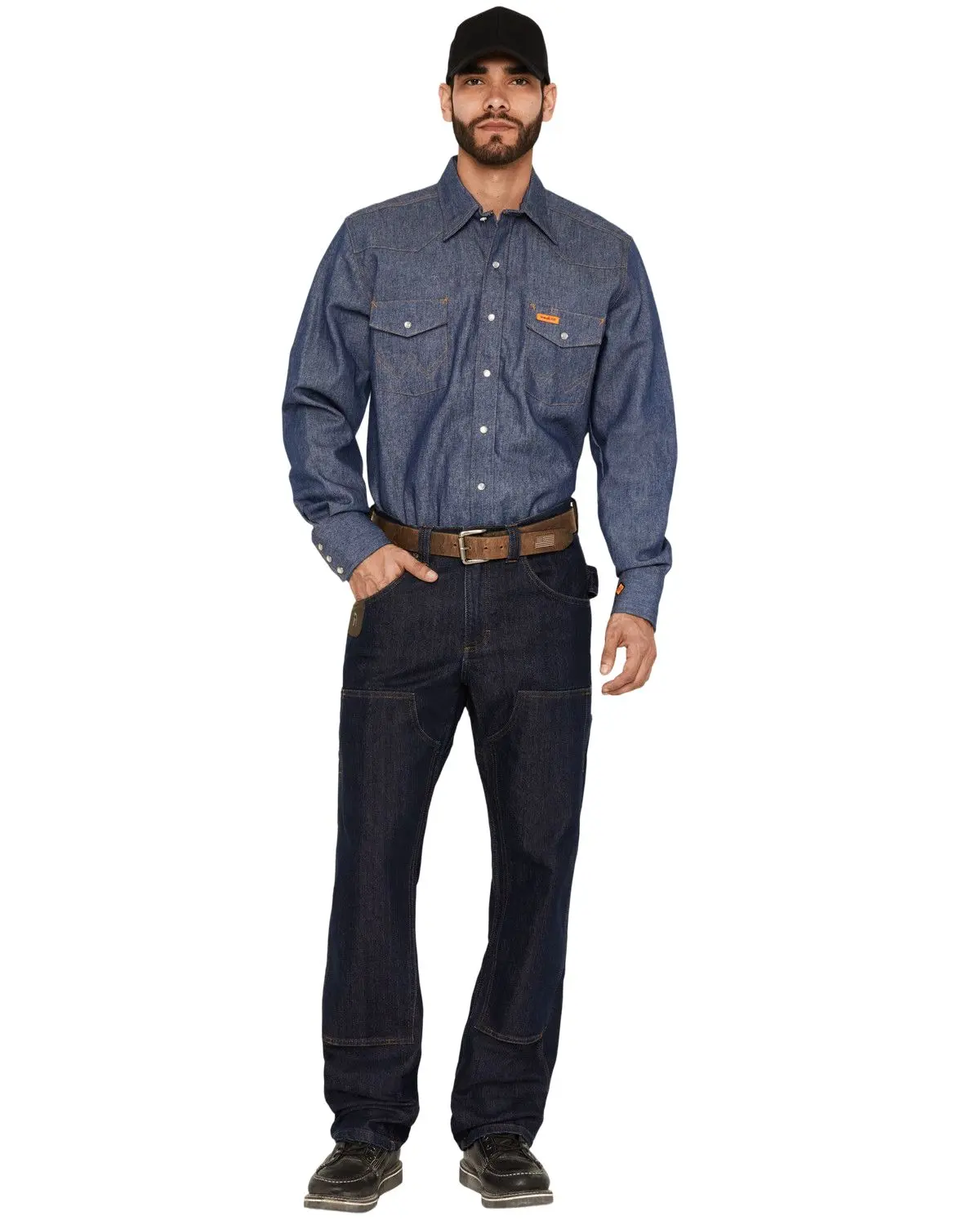 Wrangler Men's Riggs Men'S Relaxed Fit Stretch Utility Double Front Denim - 112375074