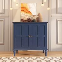 Blue two-door cabinet