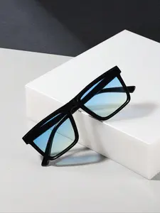 Unisex Street Trend Full Frame Sleek Rectangular Sunglasses, Trendy Casual Sunglasses for Everyday Use, Fashion Accessories for Outdoor Activities