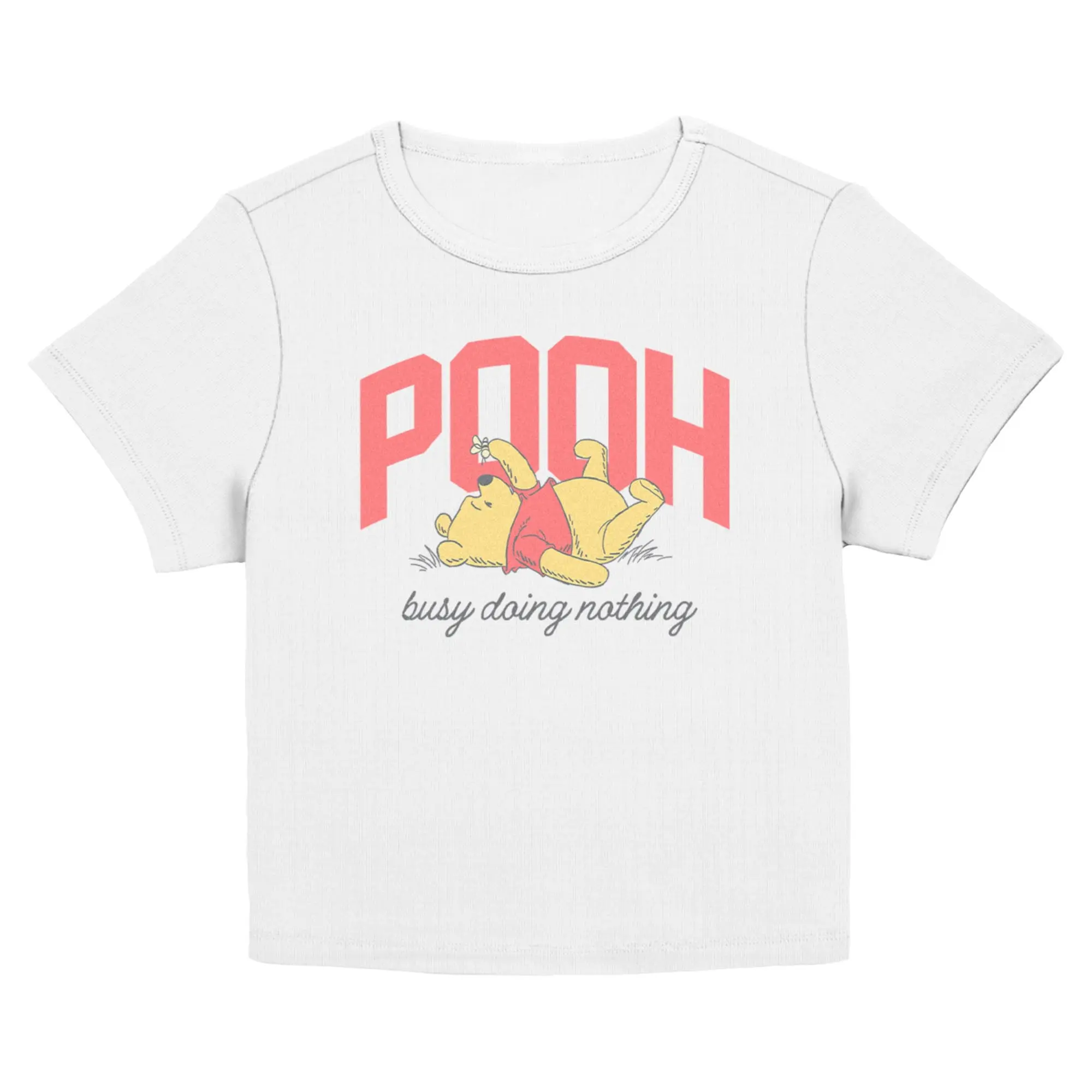 Winnie the Pooh Busy Doing Nothing Juniors T Shirt, Top, Statement, Tshirt, Round Neck