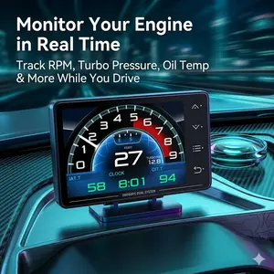 OBD2 Smart HUD Display – Real-Time Speed, RPM, Oil Temp & Turbo Monitoring for Any Vehicle