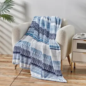 Mocassi 50" x 70" Decorative Flannel Fleece Throw Blanket