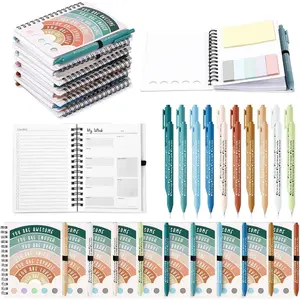 100 count Mental  Awareness Gifts  Gifts Bulk Include 50 Mental  Planners Journals with Sticky Notes 50 Positive Affirmation Pens Self Care Item for Coworker Teacher Student