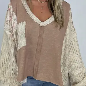 Floral Waffle Knit Pullover Floral Waffle Knit Pullover