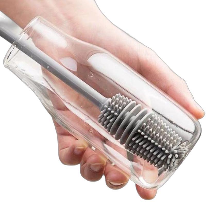 Silicone Bottle Brush,Long Handled Silicone Bottle,Perfect for Cleaning Brush Cleaning vases, Sports Bottles, Glassware Water Bottles, Suitable for Cleaning Narrow Neck Container