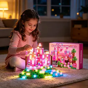 100/150/200pcs Magnetic Building Blocks, Castle Set, Stem Montessori Toy, Creative Learning Toy for Kids 3-8 Years, Birthday Gift