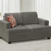 Chenille-Grey Loveseat