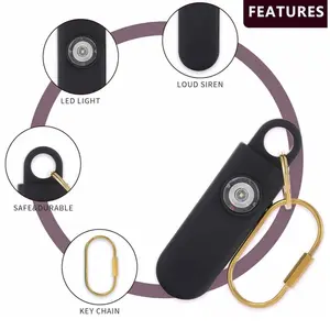 Self Defense Alarm SOS  - Compact Outdoor SOS Flashlight with Loud Alarm for Personal Protection - Reliable Battery Operation - Durable Plastic Construction - Ideal for All Ages and Activities