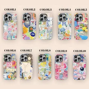 Coquette Italian Summer Collage Phone Case, Coastal European Phone Cases, iPhone 17 16 15 14 13 12 Pro Max