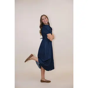Kollyns Pinstripe Denim Dress
