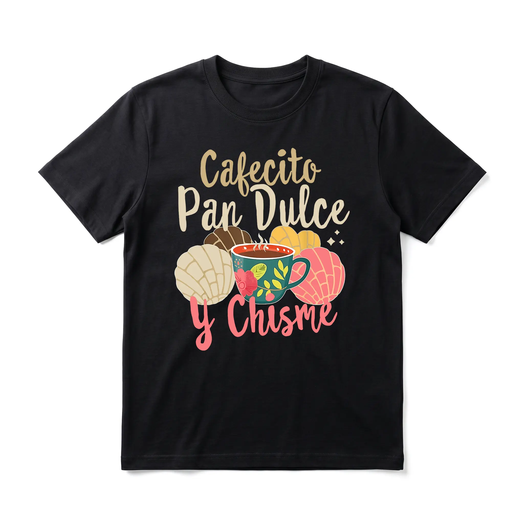 100% Cotton,Cafecito Pan Dulce Y Chisme,Graphic Shirts,Funny Meme Shirt,Cotton Graphic Tees,Funny Meme Tee,Streetwear,Printed Casual Style,Heavyweight,Breathable Crew Neck,Great for Casual,Events & Casual Outings, Men & Women