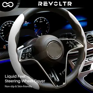 Liquid Feel Car Steering Wheel Cover 2pcs 3pcs Universal Fit Non Slip Lightweight Matte Leather Cat Paw Shape Durable Breathable Wheel Protector Car Interior Accessory for Men Women All Seasons Holiday Gift
