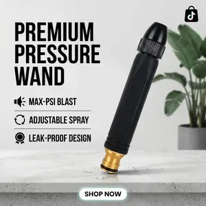 【Summervibes】Household high-pressure car wash gun, equipped with a booster nozzle and three sets of metal quick water
