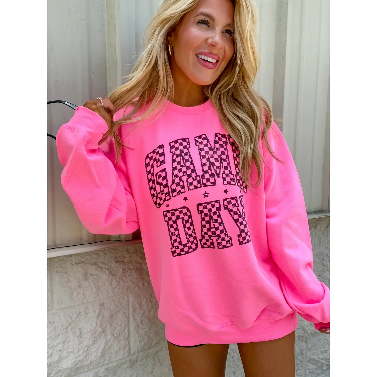 Game Day Checker Graphic Pullover Game Day Checker Graphic Pullover