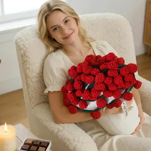 BUY HAPPY 99 Roses Blanket, Soft Warm Air Conditioner Throw, Portable Outdoor Blanket, Comfortable Nap Blanket, Ideal Gift for Daily Use & Romantic Present