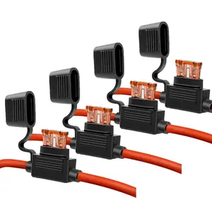 Gauge Fuse Holder-10 AWG Inline Fuse Holder With 40 AMP ATC Blade Fuses (4 Pack)