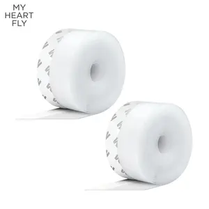 MY HEART FLY 16.4Ft Door Weather Stripping (1.38in Width), Self-Adhesive Door Seal Strip, Draft Stopper Insulation Seal Strip for Doors, Windows & Shower Doors