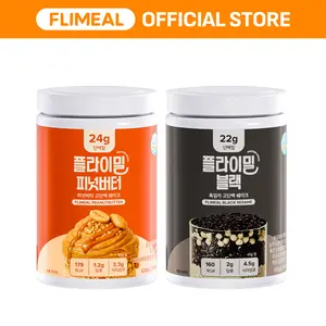 [Fullight Official] Flimeal Crunchy Protein Powder Bulk Duo (22.22ox x 2), Low Sugar & Keto-Friendly, High in American-Made Protein, Easily Digestible Preworkout Meal Replacement Drink