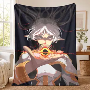 Midyearsale Cosmic Magic Fantasy Flannel Blanket Dark Aesthetic Black Hole Mage Print Super Soft Lightweight Breathable Warmth Perfect for Bedroom Sofa Living Room Travel Camping Couch Decor